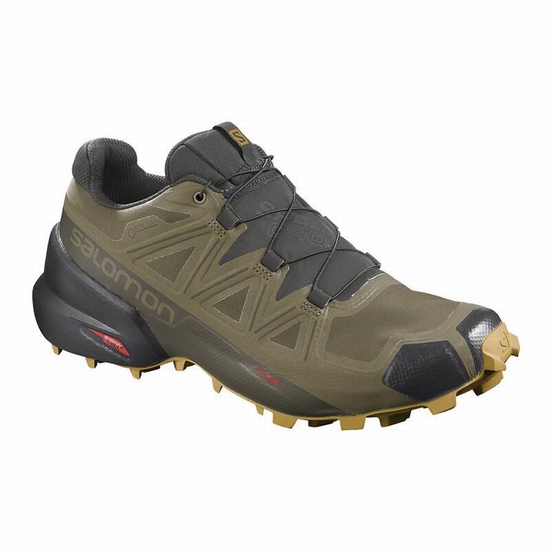 Salomon Trail Løbesko Herre Olivengrøn - SPEEDCROSS 5 GORE-TEX (QHTUM-5627)